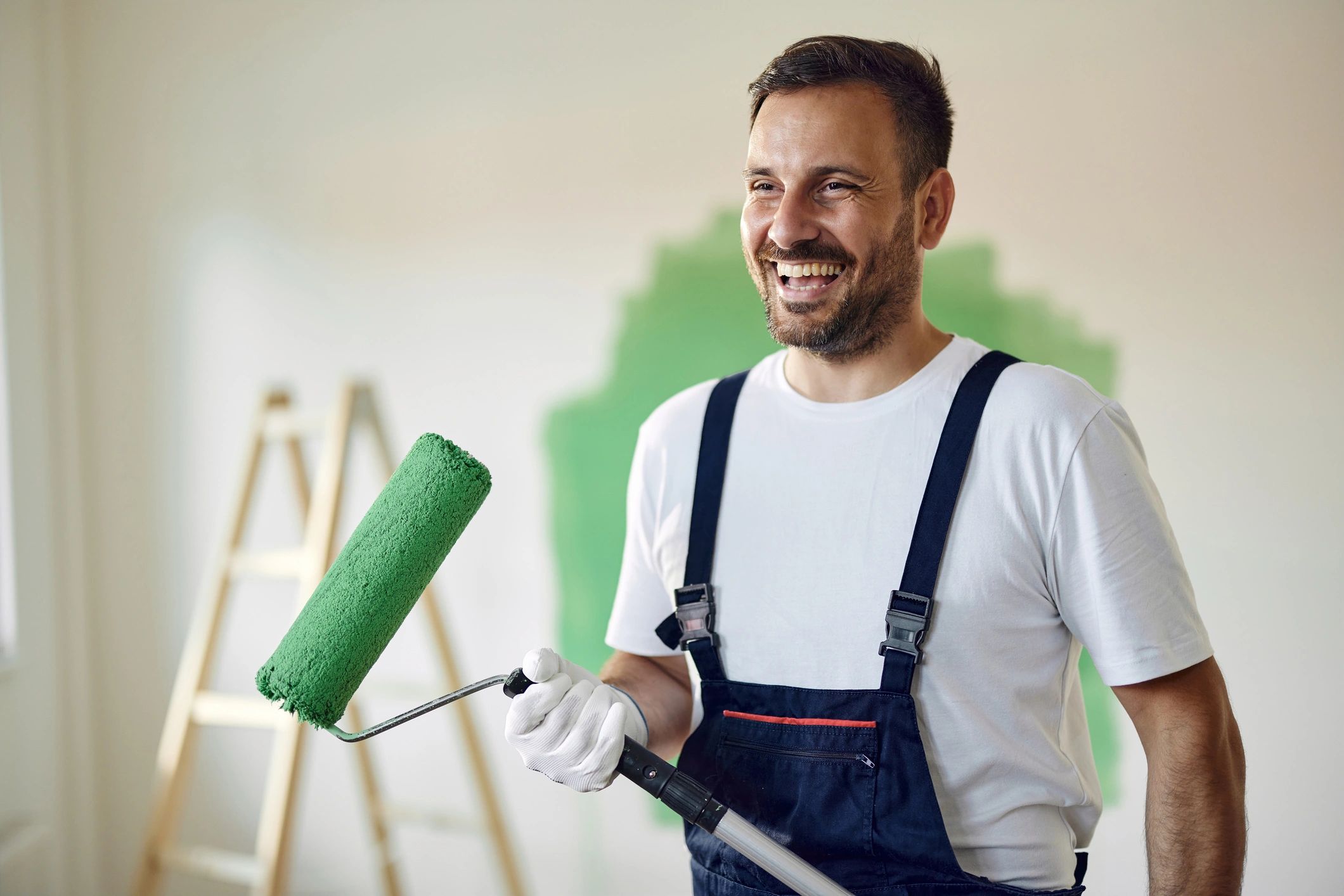 Home painter at work