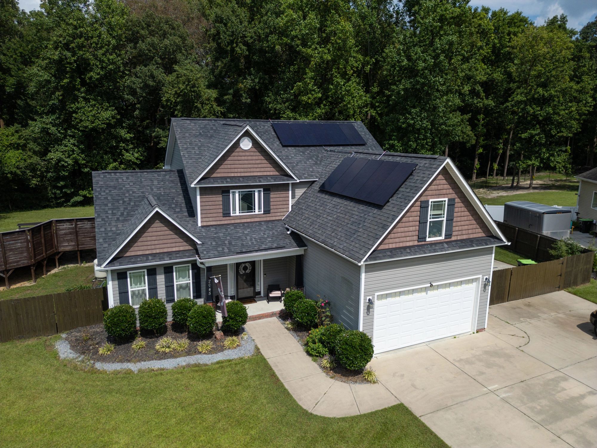 Modern home exterior after professional painting