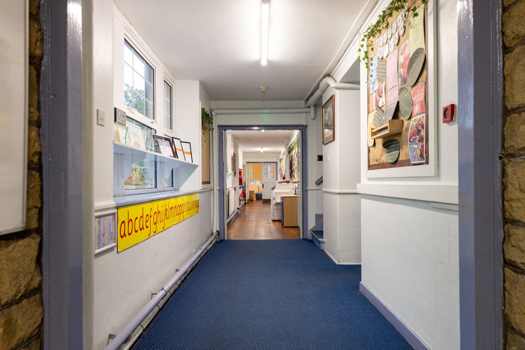 Commercial interior hallway